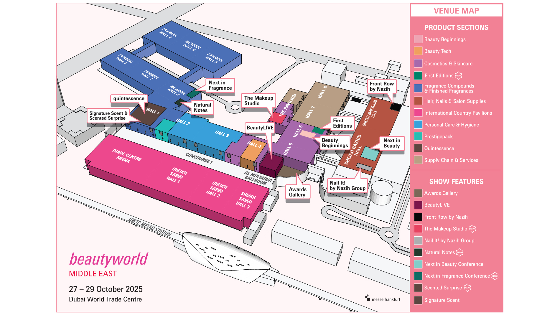 Beautyworld Middle East 2025 Venue Map